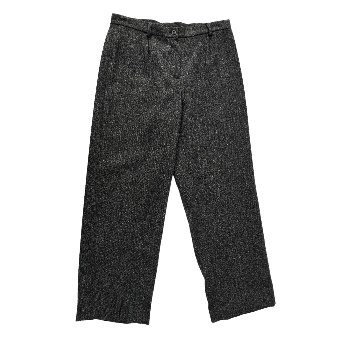 Lauren Ralph Lauren Pleat Front 100% Wool Tweed Trousers Size 8P