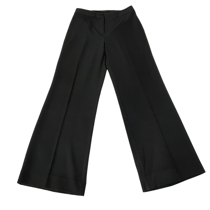 St John Caviar Wide Leg Trousers Size 2 Waist 27.5