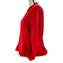 Load image into Gallery viewer, Vintage Escada Lacquer Red Cashmere Wool Blazer Size 16
