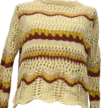 Load image into Gallery viewer, Alya Crochet Knit Sweater Size Medium
