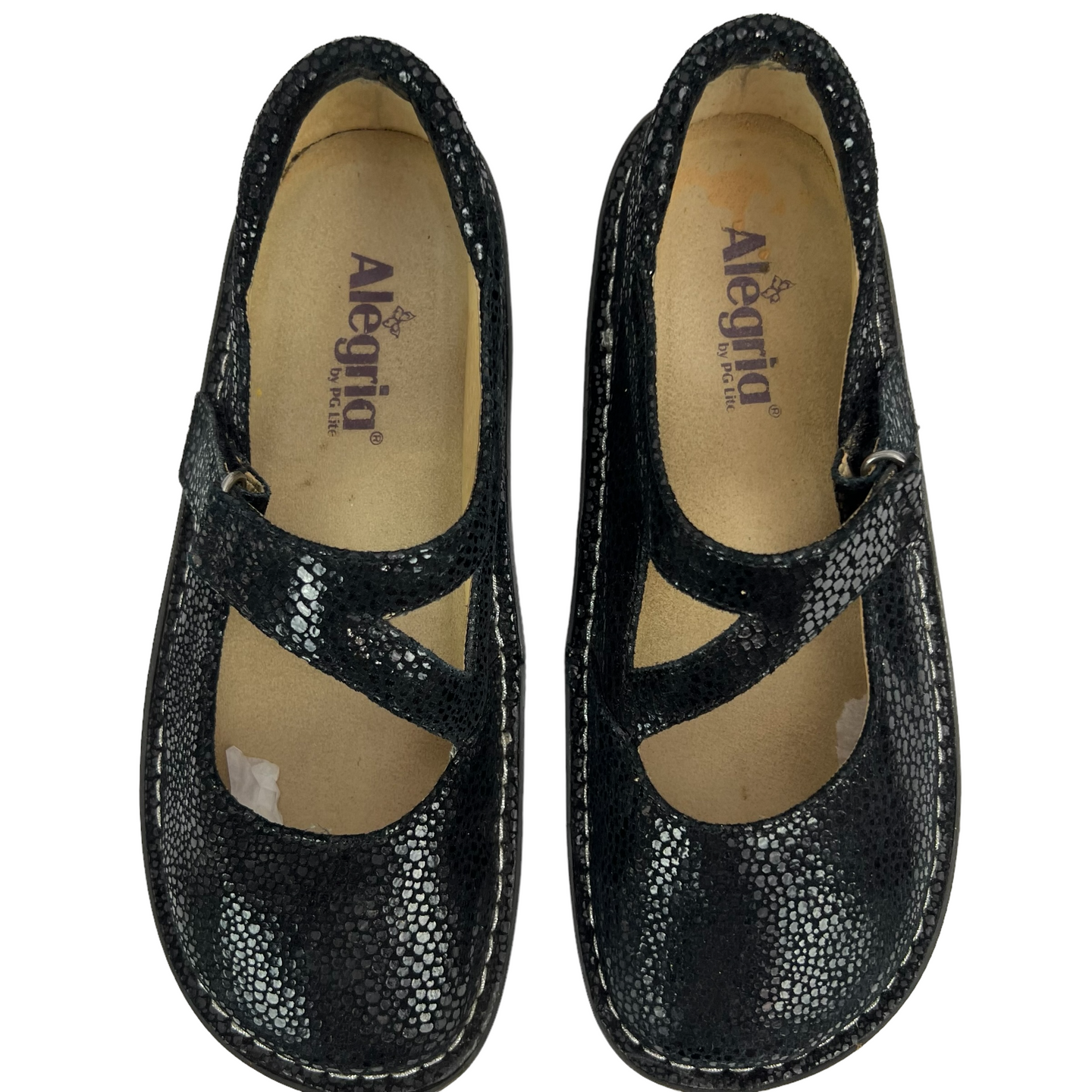 Alegria Mary Jane Shoes Size 38. Color: Black. Material: Suede. 