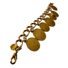 Load image into Gallery viewer, Ben Amun Gold Queen Elizabeth Coin Bracelet
