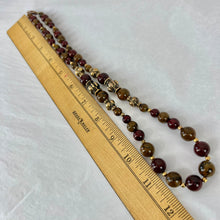 Load image into Gallery viewer, Vintage Polished Stone Bead Necklace 24&quot;
