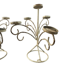 Load image into Gallery viewer, Vintage Whimsical 5 pillar candelabra set
