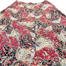 Load image into Gallery viewer, 90s Rayon Paisley A-Line Skirt w Pockets and Top Set Size 10
