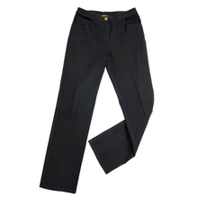 Load image into Gallery viewer, 90s St. John Mid Rise Black Jeans with Gold Logo Hardware Size 6

