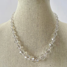 Load image into Gallery viewer, Vintage crystal collar necklace. Retro graduated crystal bead necklace.
