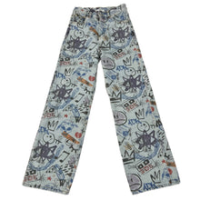 Load image into Gallery viewer, Adika High Waist Baggy Graffiti Denim Jeans Size 26
