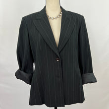 Load image into Gallery viewer, Vintage 90&#39;s Black Striped Blazer Size 12
