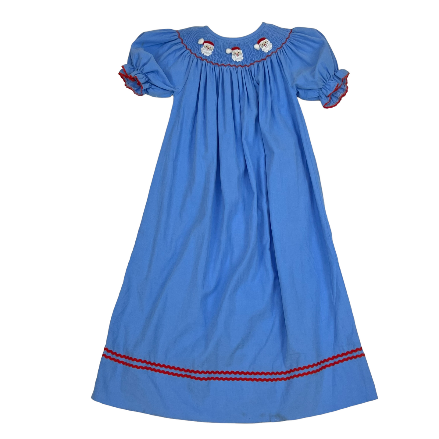Children's Smocked or Not Embroidered Santa Clause Dress Size 8