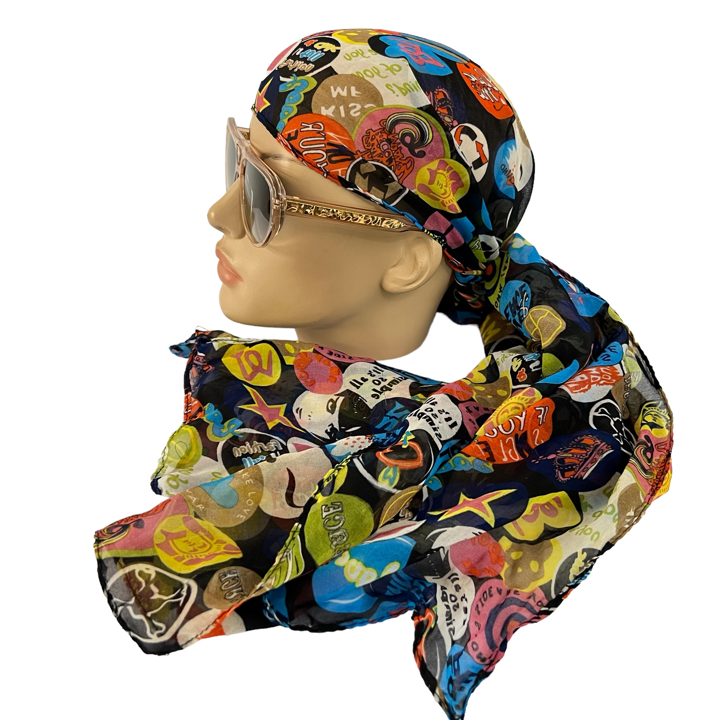 Moschino Peace and Love Silk Scarf