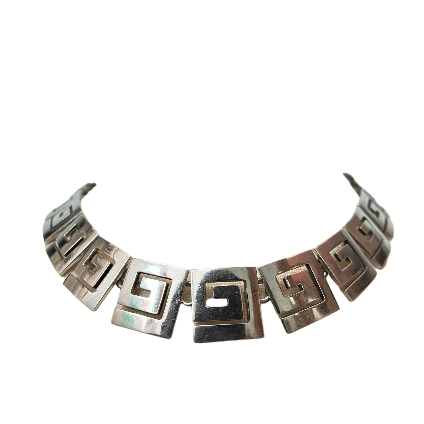 Greek Key Design Sterling Silver Necklace