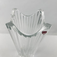 Load image into Gallery viewer, Signed Orrefors Sweden 8.5&quot; Heavy Crystal Cut Glass Vase 4969-22
