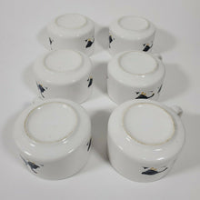 Load image into Gallery viewer, Vintage Rosenthal Netter Blue Geese Goose 6 Soup Mugs W 4.25&quot; x H 3&quot;
